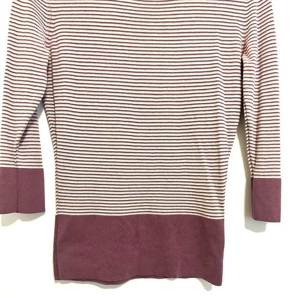 2/$25 Banana Republic - Purple Striped Sweater/Top with Accent Bow - Picture 5 of 8